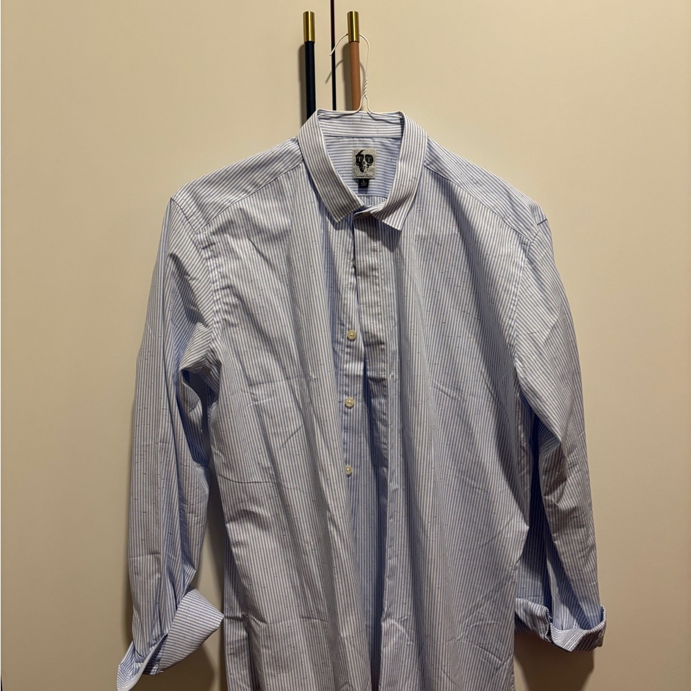 Classic Blue Striped Dress Shirt